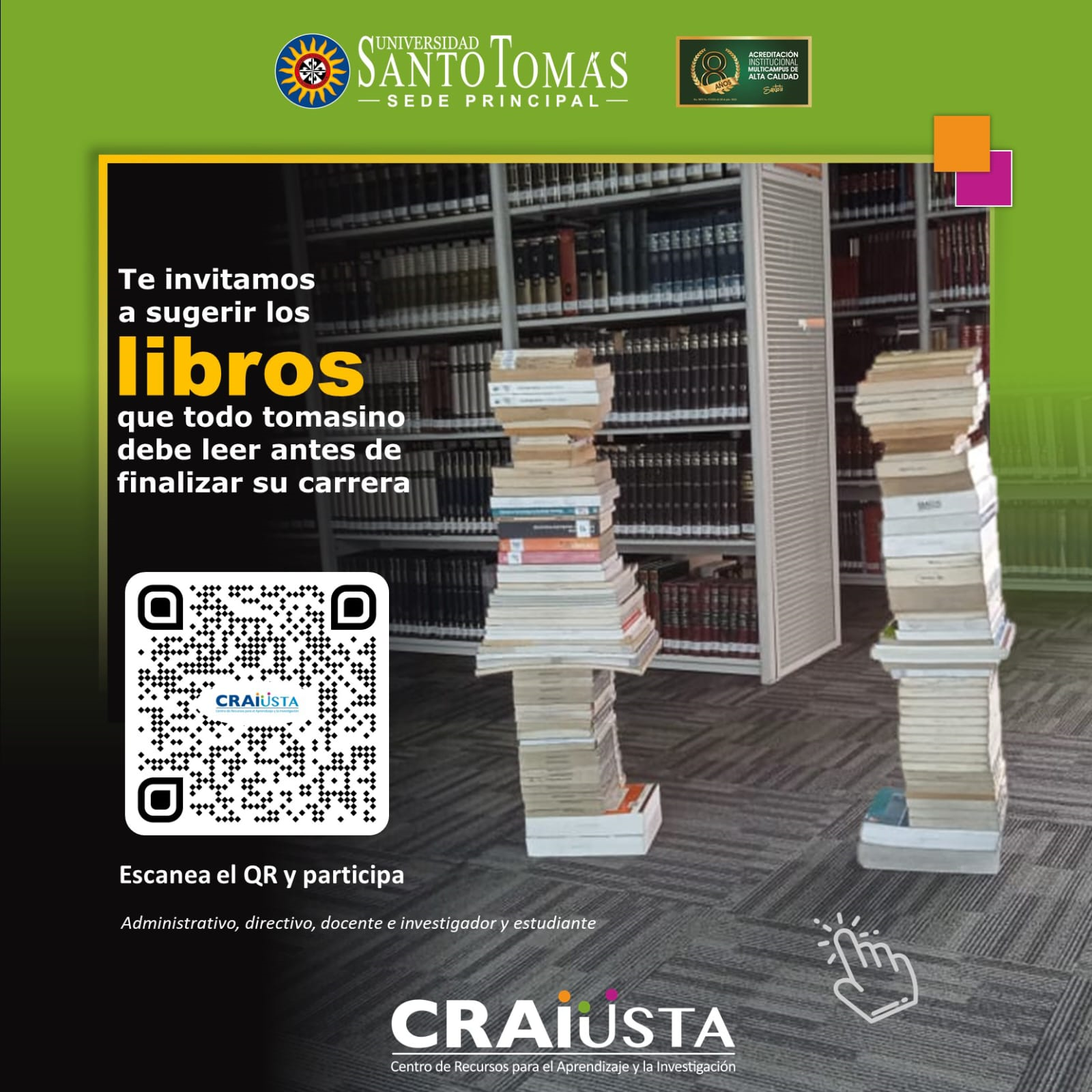 Sugerir libros que todo tomasino debe leer